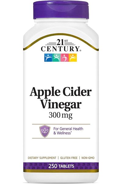 21st Century Apple Cider Vinegar 300mg – 250 Tablets | Supports Digestion & Weight Management