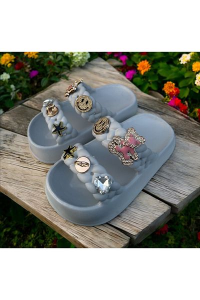 Hızlı Al Girl's Stone Slippers.Garden Beach Pool Stone Slippers Suitable for Daily Use