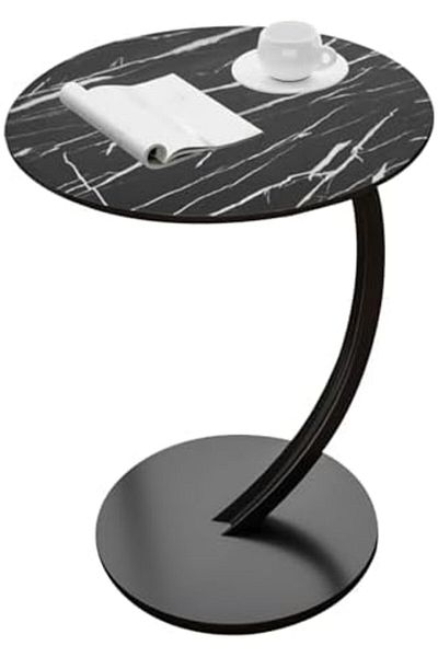Generic C-Shaped End Table, Sofa Side Table, Bedside End Table, Portable and Easy to Assemble Nightst