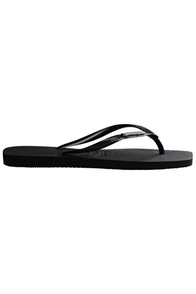 Havaianas Square Logo Metallic Women's Black Slippers - 4148257