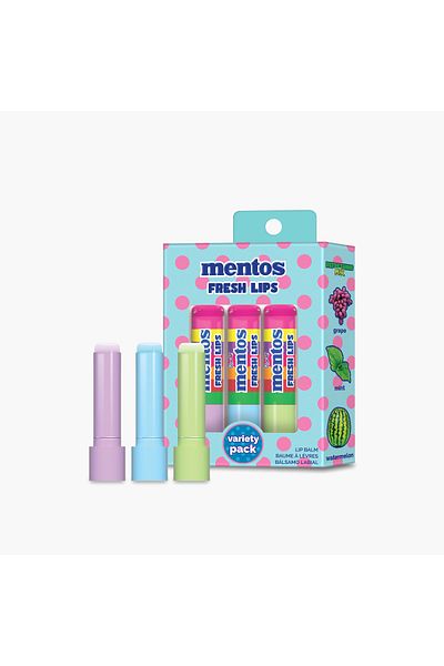 Rude Mentos Fresh Lips Refreshing Mix Lip Balm - Set of 3