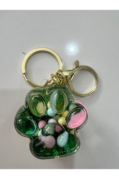 demirosa Wagon Wheel with Sim Particles Inside Keychain & Bag Accessory