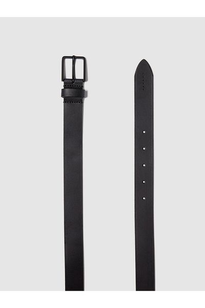 Sisley Δερμάτινη ζώνη ανδρική μαύρη ζώνη - 323A6G8ZSL00T