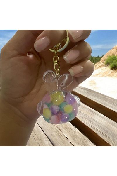 demirosa Ear Keychain ​​& Bag Accessory with Sim Particles Inside