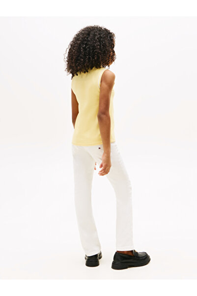 Tommy Hilfiger Girls Citronella Tipped Collar Short Sleeve Polo T-Shirt