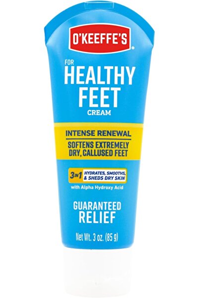 O'Keeffe's كريم تقشير وترطيب القدمين الصحي، ترطيب يدوم 48 ساعة، 85 جم/3 أونصة