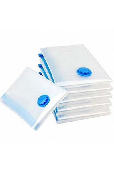 SyaMAG Set 6 vacuum bags for clothing, size 60 x 80 cm, transparent