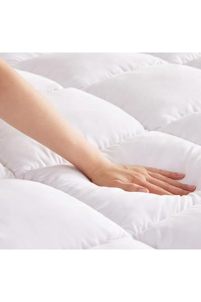 Generic Mattress Topper Fluffy & Extra Thick Fibersheet Hotel Bed Supersoft Breathable Brushed Fabric Pad