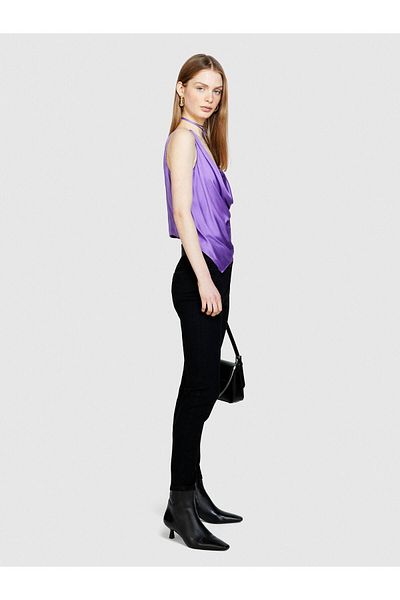 Sisley Stretch Cotton High Waist Skinny Fit Denim Pants Women 811 Pants - 324P44Pmle01K