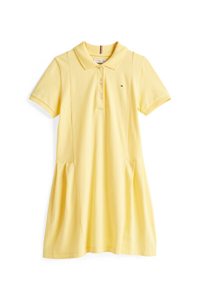 Tommy Hilfiger Girls Citronella Pleated Polo Dress