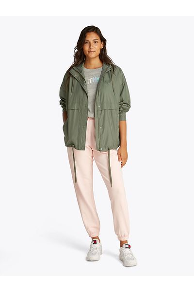 Tommy Hilfiger Tommy Hilfiger Women Aruba Green Hooded Oversized Windbreaker