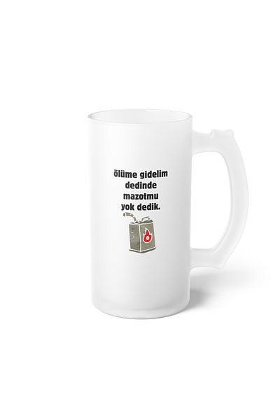 BASKIBAZAR Since 2020 Let's Go to Death, I Said No Mazot, Ice Gift Beer Glass - Birthday - Valentine's Day