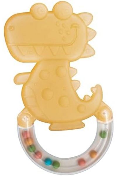 Moon The Moon Brand Fuzzy Friends Soft Baby Rattle and Teether Toy, Shake Rattle, Sensory Teether, Early