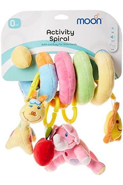 Moon Spiral Stroller Activity Hanging Toys for Cot, Pram and Car Seat, 0 Months Above