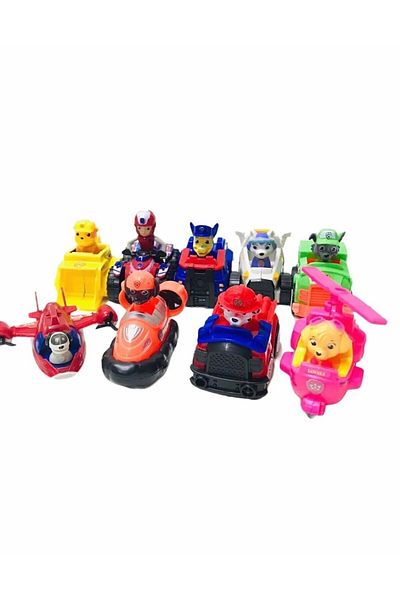 ferman's home Paw Patrol 9-Piece Figure and Vehicle Set Paw Patrol Character Figure Toy