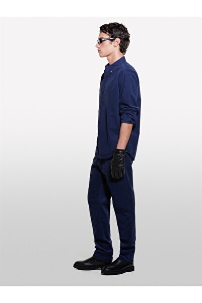 Sisley 100% бавовна, звичайний крій, ґудзикований комір, оксамитова сорочка, чоловіча, блідо-синя сорочка - 324A544SSQ048