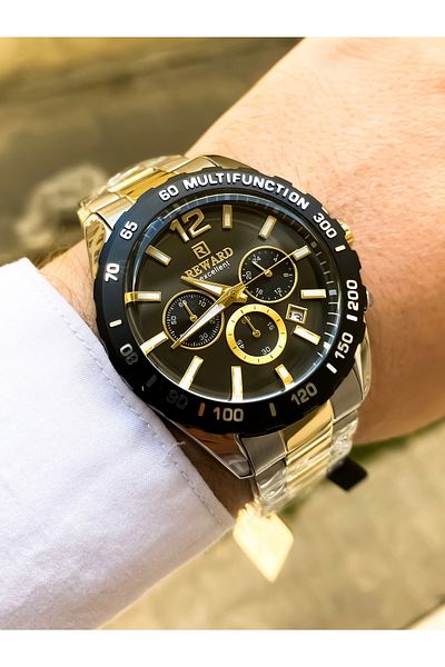 Reward Men's Wrist Watch Waterproof Steel Cord Functions Active Wristband Gift