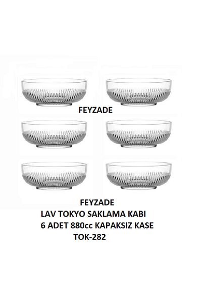 LAV Feyzade Tokyo Storage Container 6 Pcs 880Cc Bowl Without Lid