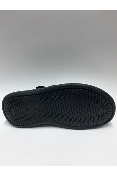 PEKER Genuine Leather Black Color Cirtli Daily Comfortable Sole Men's Sandals