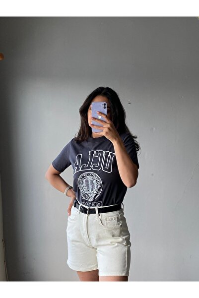 SHUR BOUTİQUE Yüksek Bel Denim Kot Şort