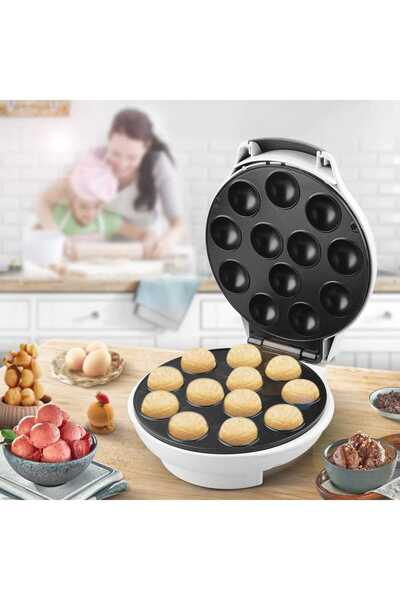 JEC Pop Cake Maker 12 Slot– Electric Non-Stick Donut Machine with Cool Touch & Indicator Lights