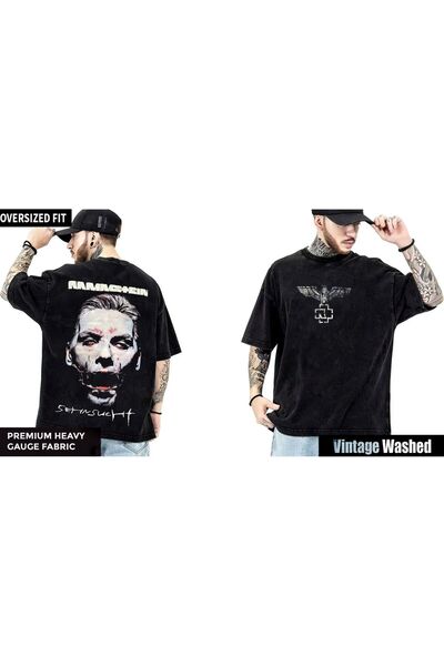 RİSE Tricou Rammstein lavabil supradimensionat