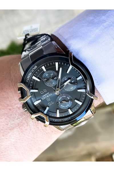 Reward Original Men Wrist Watch Waterproof Smoke Color Steel Band Bracelet Gift