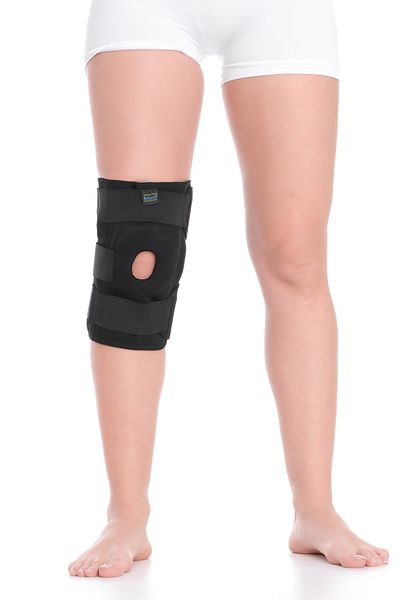 Rebirth Medikal Hinged Knee Pad |   Aluminum Side Support |   Neoprene Fabric |   Postoperative – Ligament Injuries