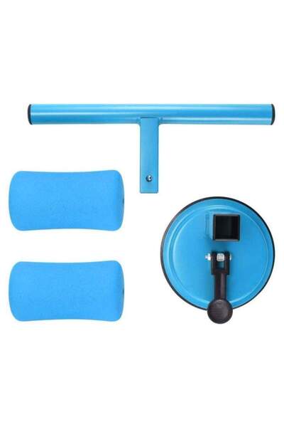 SIKS Aparat de fitness WTD1002 cu suport pentru picioare, pentru abdomen / flotări, portabil, albastru