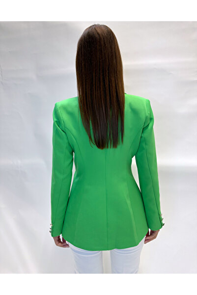 IFASTFASHION Women’s Double-Breasted Blazer with Decorative Buttons – Elegant & Tailored Fit