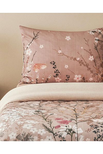 English Home Set cuvertură de pilota dublă cu imprimeu digital Sweet Spring Dusty Rose 200x220 cm