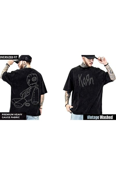 RİSE Tricou supradimensionat cu spălat Korn