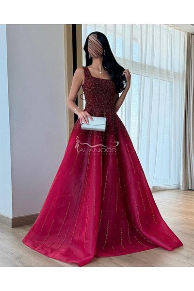 ALANOOD FASHION Oudi hand-embroidered queen dress - elegant royal design - dazzling look