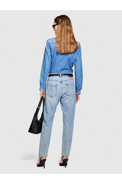 Sisley Cămașă din denim Slim Fit cu 2 buzunare Cămașă neagră pentru femei - 323A5TKL5QF66