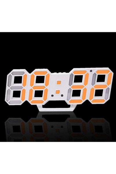 Generic 3D LED Digital Wall Clock – USB Powered Alarm with Temp, Date, Auto Brightness