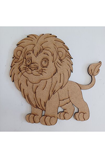 ardecem bilgisayar Ahşap Boyanabilir Aslan Figürü Etkinlik Boyama Kreş 1 Adet
