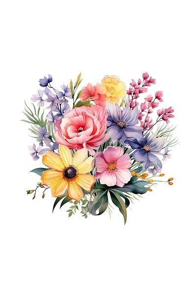 INOVATIX Set de 8 piese, autocolant Buchet de flori Adevărul, INOVATIX®. 6 cm