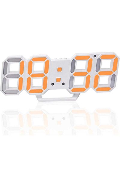 Generic 3D LED Digital Wall Clock – USB Powered Alarm with Temp, Date, Auto Brightness