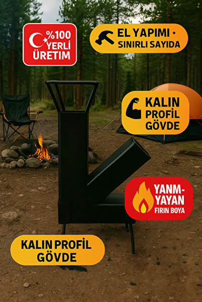Fatih Spor Malzemeleri Taşınabilir Rocket Soba | Odunlu Isıtıcı & Yemek Pişir...