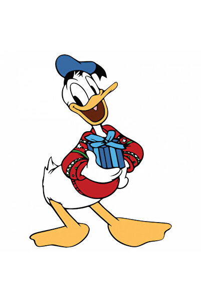 INOVATIX Σετ 8 τεμαχίων, αυτοκόλλητο Ντόναλντ Ντακ με ένα δώρο στο χέρι του, ...