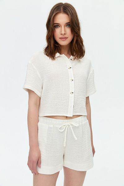 PELIA Sarry White Bottom Top Set