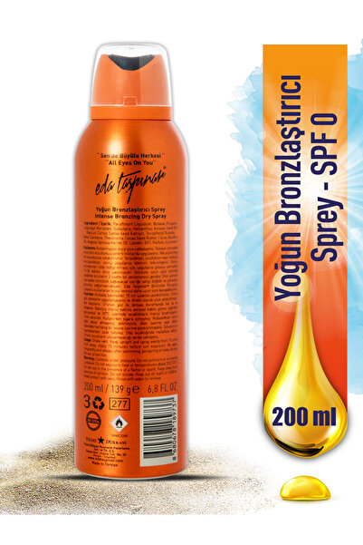 Eda Taşpınar Yoğun Bronzlaştırıcı Sprey 200ml -Zeytin El Kremi& Collagen Maske