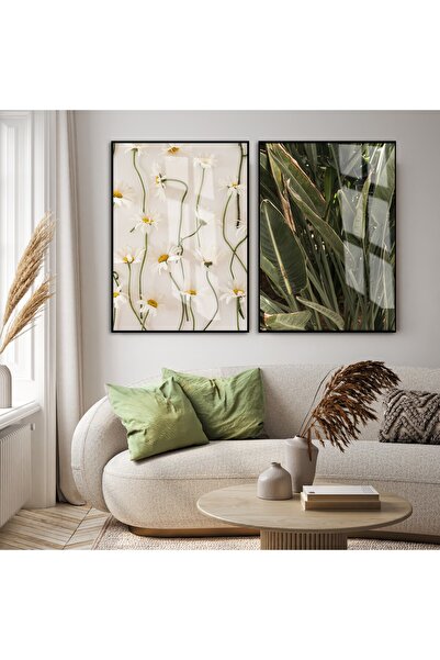 Harikabirev HARİKABİREV | COMBINAT DE FRUNZE DE MARGARETĂ ALB-VERDE (MARGUERI...