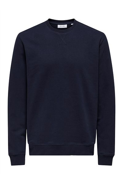 Only & Sons Мъжки суитшърт ONSDAVID REG CREW SWEAT, син - 22031914