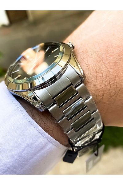 Reward Men's Wrist Watch Waterproof Silver Color Steel Cord Bracelet Gift