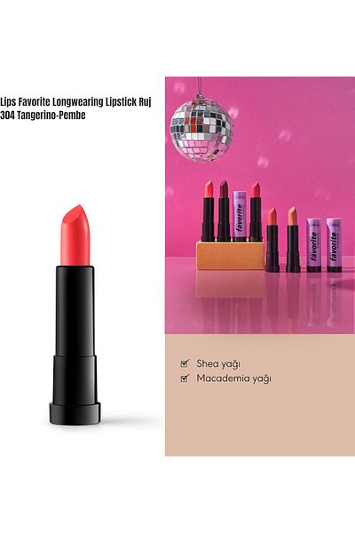 Callista Lips Favorite Longwearing Lipstick 304 Tangerino - Pink