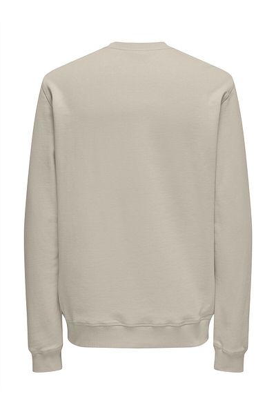 Only & Sons Ανδρικό μπεζ φούτερ ONSDAVID REG CREW SWEAT - 22031914