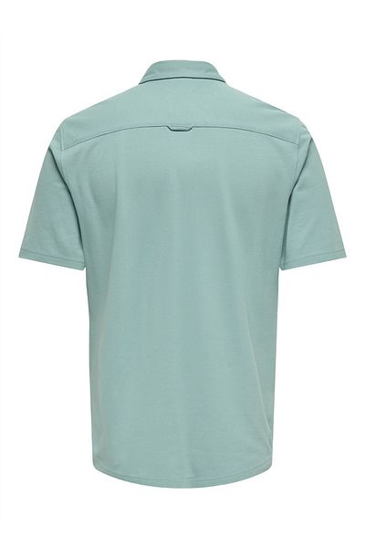 Only & Sons Мъжка риза ONSTARP SLIM PIQUE BTN DOWN SS SHIRT, синя, KK - 22026106