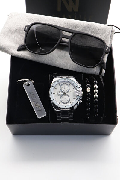 Northwatch Erkek Kol Saati Gözlük Isimli Anahtarlık Ve Bileklik Set