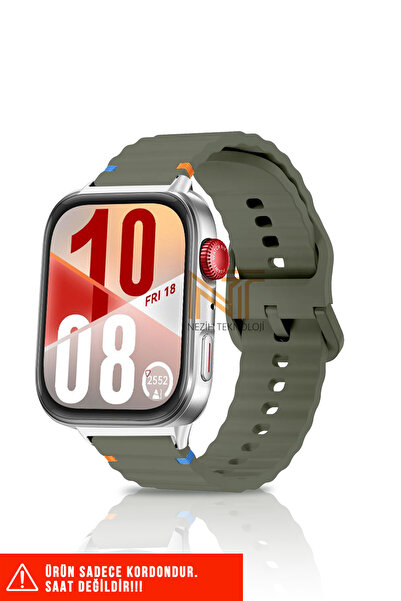 Nezih Case Huawei Watch Fit 3 / Fit 4 / Fit 4 Pro Uyumlu Wave Silikon Kordon ...